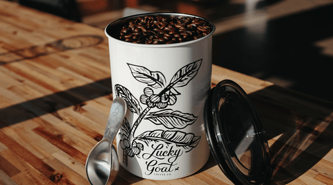 Lucky Goat coffee canister