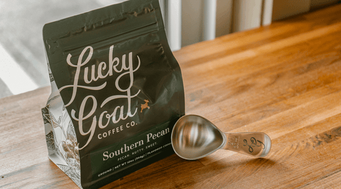 Lucky Goat Southern Pecan flavored coffee